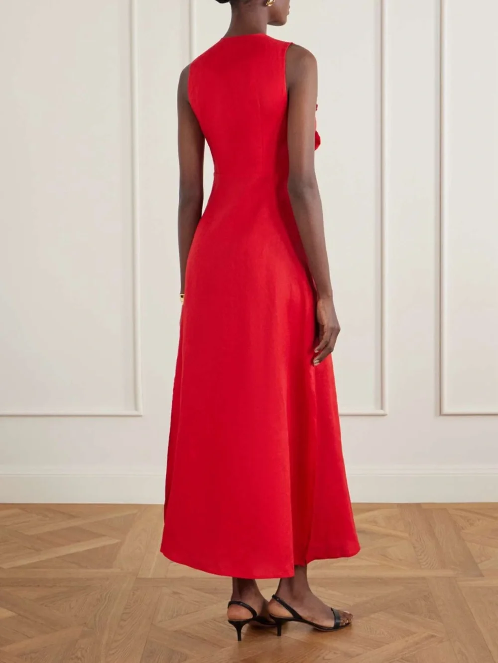 FARM Rio Red 3d Flower Maxi Dress Size XL NWT - Picture 5 of 16